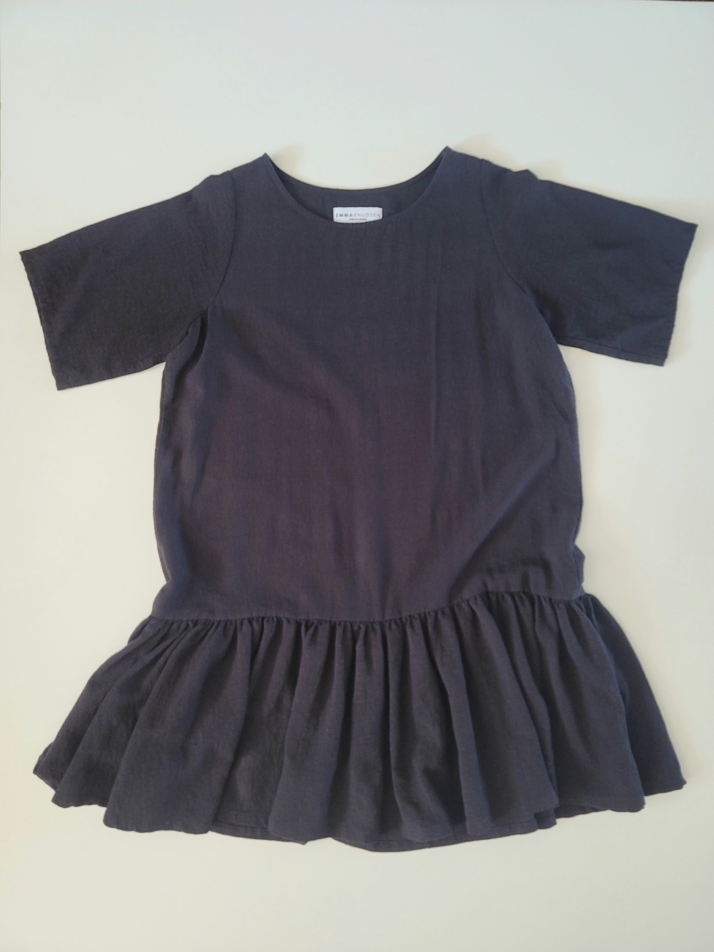 Emma Knudsen Lauren Oversized Ruffle Mini Dress in Black XXS - Picture 3 of 8